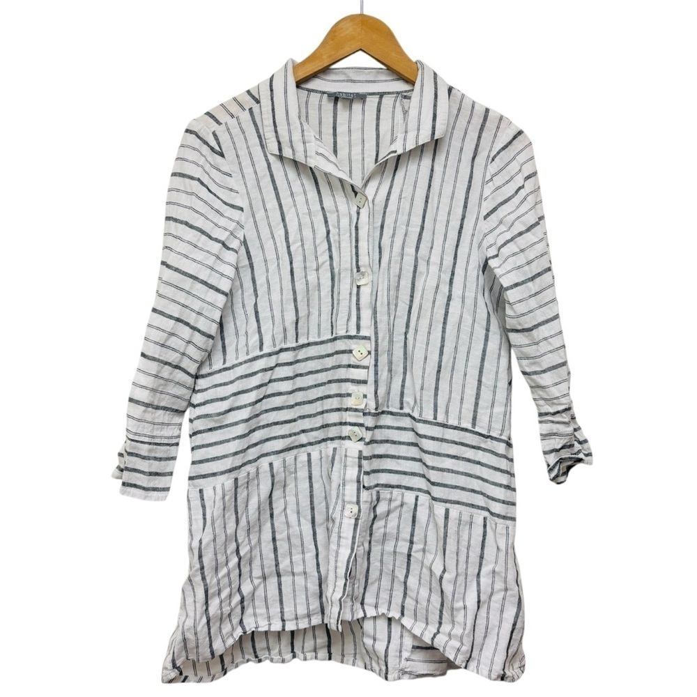 Habitat Linen Cotton Stripe Blouse